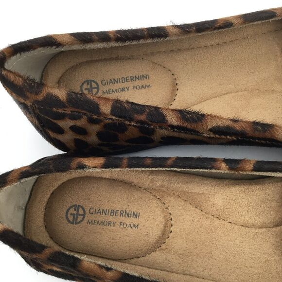 Giani Bernini Dailyn Memory Foam Slip On Loafer Mocs sz 8 Calf Hair Animal Fur - Picture 7 of 13